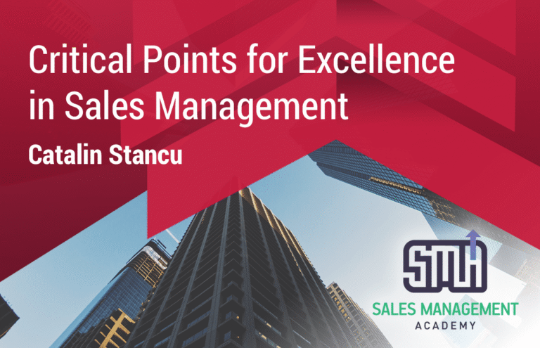 Critical points for excellence in sales management