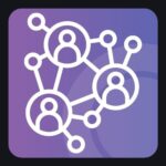 Networking business icon